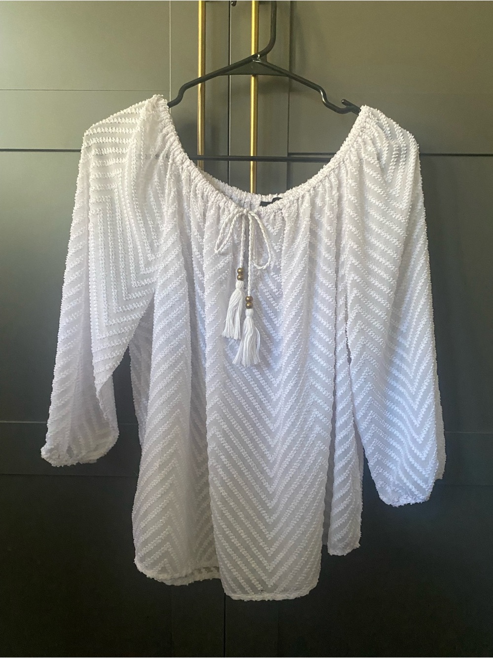 Peasant Top with Tassel Tie